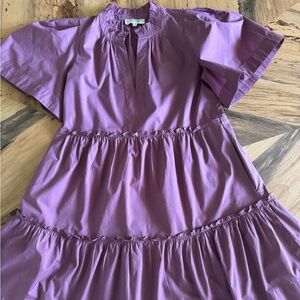 Sea New York Purple Tiered Midi dress